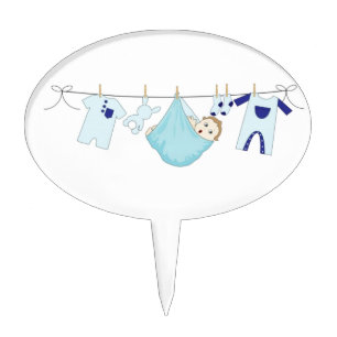 Baby Boy Clothes Line Cake Topper