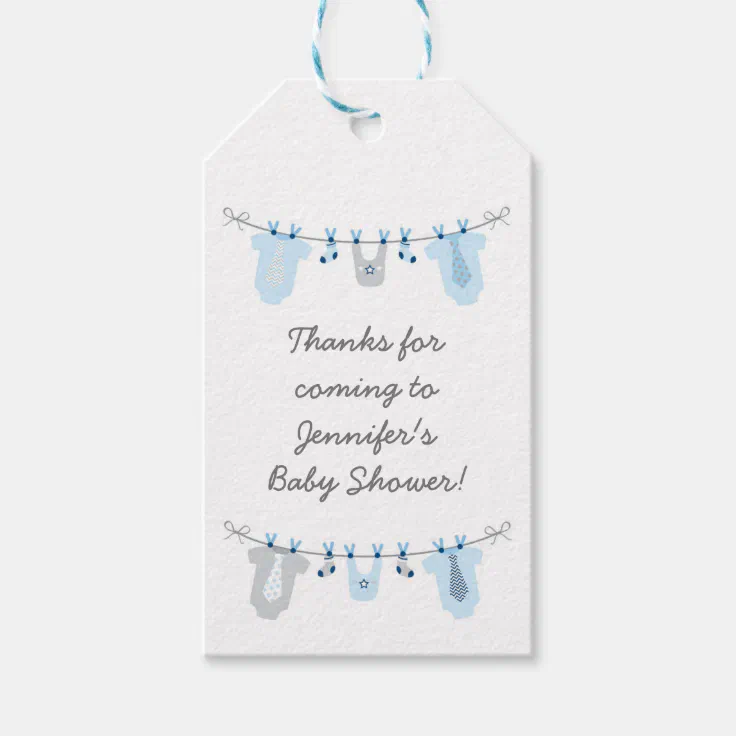 1 Personalised Baby Shower Party Games for 10 guestsFavour TagsSesame 