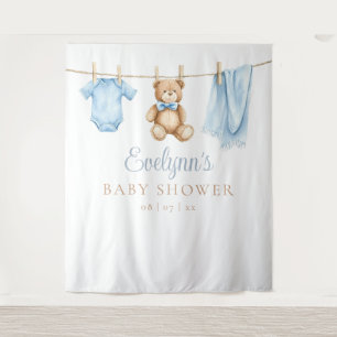 Baby Boy Clothesline Baby Shower Photo Backdrop