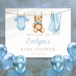 Baby Boy Clothesline Baby Shower Welcome Sign