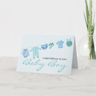 Baby Boy Congratulations Card