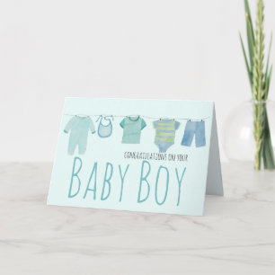 Baby Boy Congratulations Card