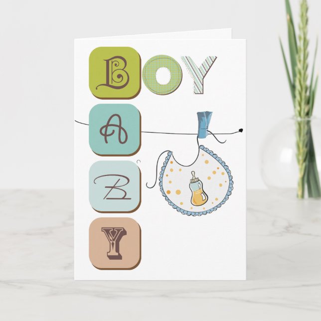 baby boy congratulations card (Front)