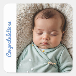 baby boy congratulations custom Sticker birth 