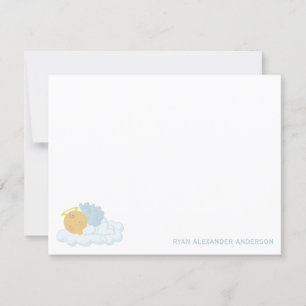 Baby Boy Custom Flat Thank You Notes Invitation