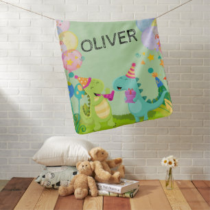 Baby boy Cute Dinosaur Woodland Baby Blanket