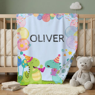 Baby boy Cute Dinosaur Woodland  Blanket
