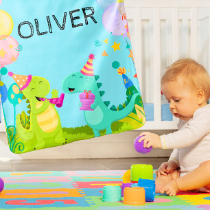 Baby boy Cute Dinosaur Woodland  Blanket