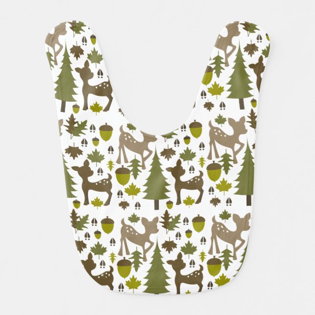 Baby Boy Deer Baby Bib (Front)