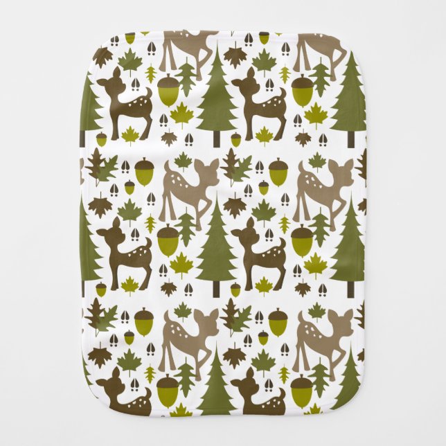 Baby Boy Deer Burp Cloth (Front)