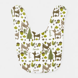 Baby Boy Deer Personalized Baby Bib