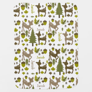 Baby Boy Deer Personalized Baby Blanket