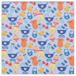 Baby Boy  Design on Blue Fabric