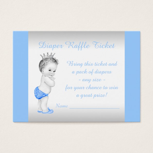 Baby Boy Diaper Raffle Ticket