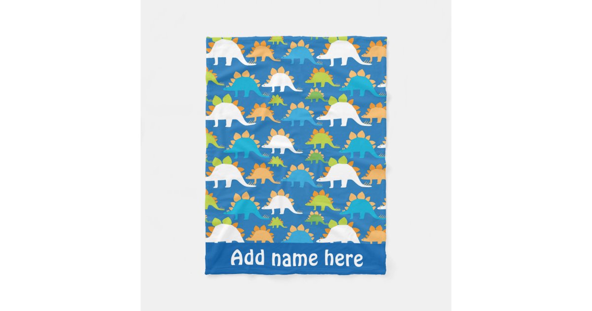 baby boy dinosaur pattern fleece blanket Zazzle