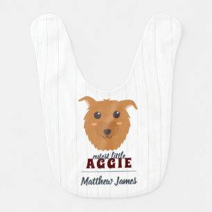 Baby Boy Dog Maroon Bib