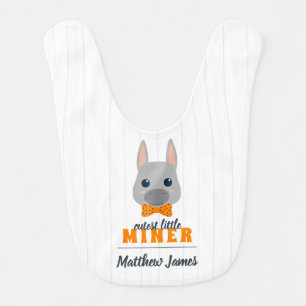 Baby Boy Donkey Orange Baby Bib