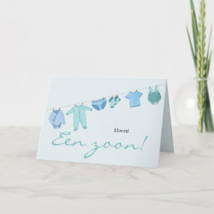 Baby Boy Dutch Congratulations Card
