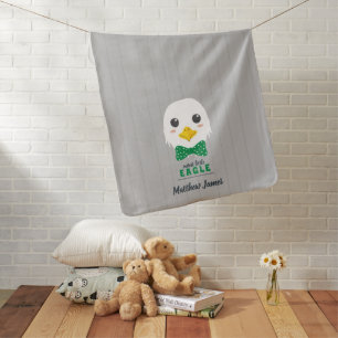 Baby Boy Eagle Green Baby Blanket