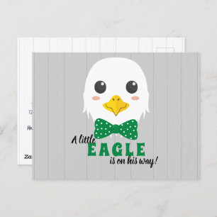 Baby Boy Eagle Green Baby Shower Invitation Postcard