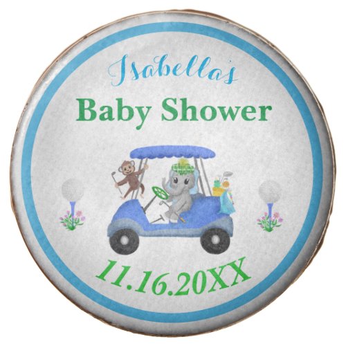 Baby Boy Elephant  Monkey Golf Baby Shower Return Chocolate Covered Oreo