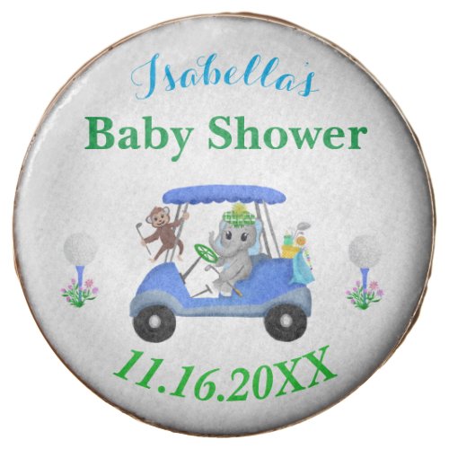 Baby Boy Elephant  Monkey Golf Baby Shower Return Chocolate Covered Oreo