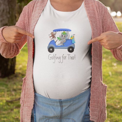 Baby Boy Elephant  Monkey Golfing For Two T_Shirt