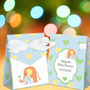 Baby Boy Elephant Shower Favor Box