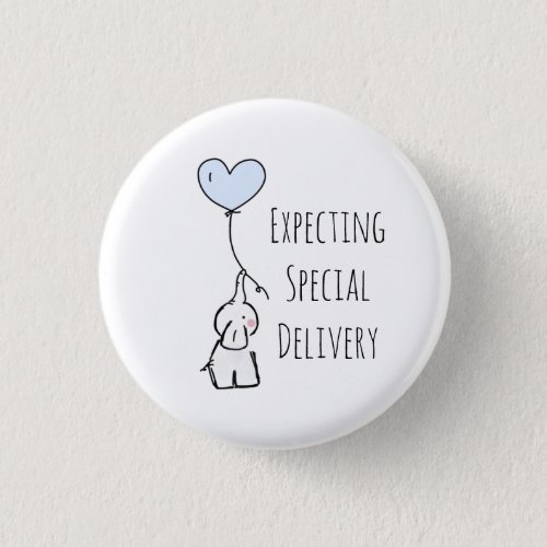 Baby boy expecting badge for mummy button