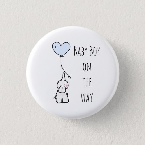 Baby boy expecting badge for mummy button