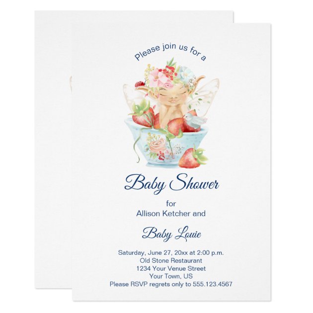 teacup baby shower invitations