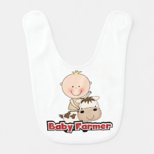 Baby Boy Farmer With Cow Bib