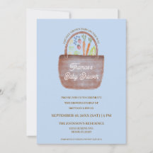Baby Boy Farmer's Market Baby Shower Invitation
