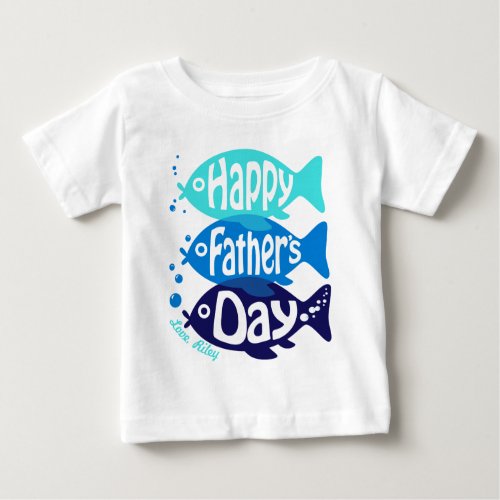 Baby Boy Fathers day Romper with Fish