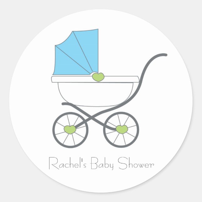 Baby Boy Favor Stickers (Front)
