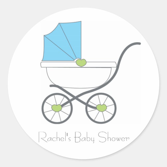 Baby Boy Favor Stickers (Front)