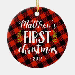 Baby Boy First Christmas Ornament