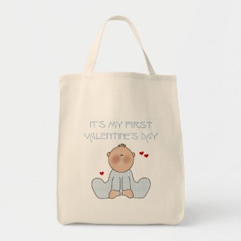 Baby Boy First Valentine's Day Tote Bag by valentines_store at Zazzle