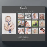 Baby Boy First Year Photo Collage 12 months Gift Plaque<br><div class="desc">Baby Boy First Year Photo Collage 12 months Gift</div>