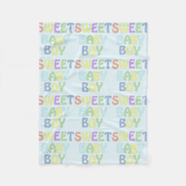 Baby Boy Fleece Blanket (Front)