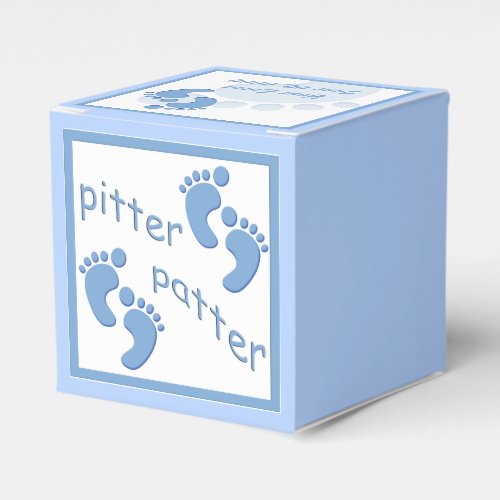 Baby Boy Footprint Little Feet Shower Party Favor Favor Boxes