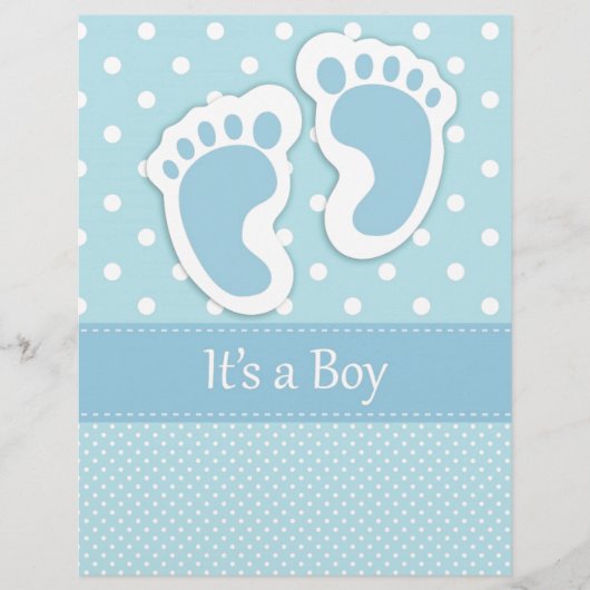 Baby Boy Footprints Adorable (Front)
