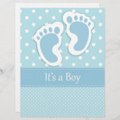 Baby Boy Footprints Adorable (Front/Back)