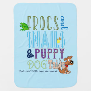 Baby Boy Frogs Snails Puppy Dog Tails Blanket