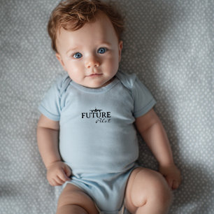 Baby Boy Future Pilot Airplane Aviator Minimalist  Bodysuit