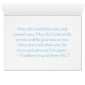 Baby boy Gift from God Blue bow Bible verse Cards (Inside Horizontal (Bottom))
