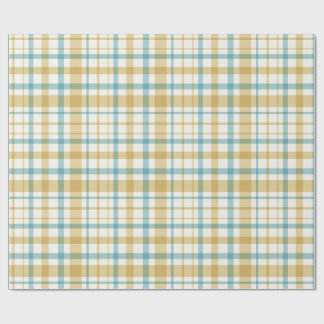 Baby Boy Gift Wrap | Blue Gingham Check