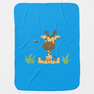Baby Boy Giraffe Stroller Blanket