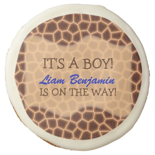 Baby Boy _ Giraffe Themed Baby Shower Sugar Cookie