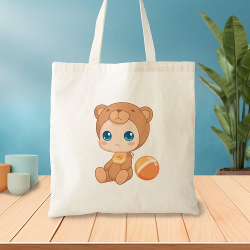 Baby Boy Girl Bear Jumpsuit Tote Bag